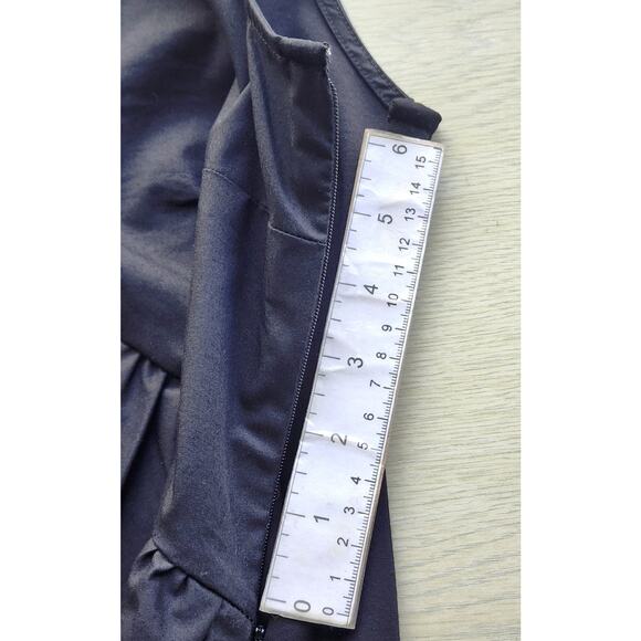 TOP/BLOUSE-INC-INTERNATIONAL CONCEPTS-Black-Sleeveless-Ruffle-Size LARGE - Picture 14 of 14